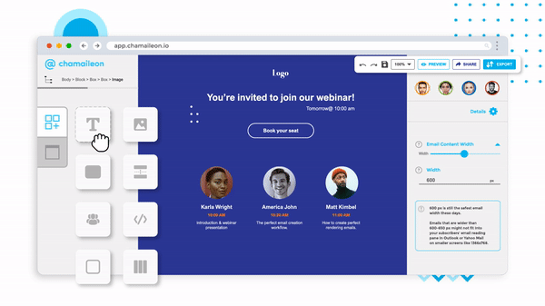 Engage with the community in consistently branded emails